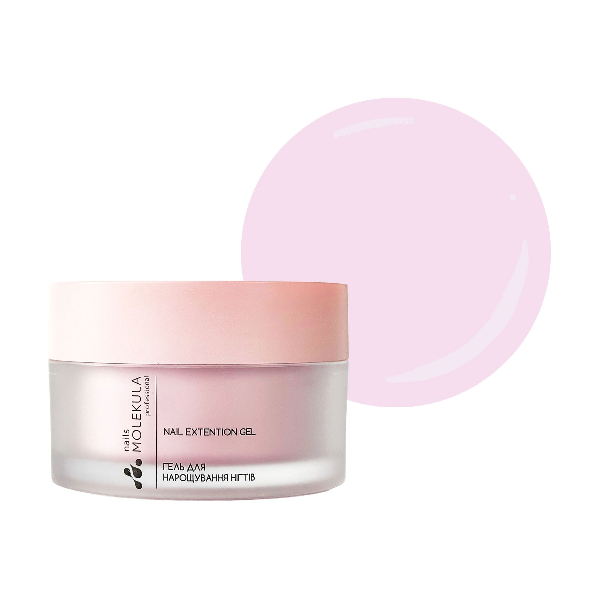 Гель для нарощування нігтів Nails Molekula Professional Builder Gel Mousse, MB203 Pastel Pink, 30 мл